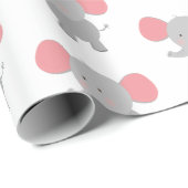 Elephant Wrapping Paper Boy Girl Cadeaupapier (Rol Hoek)
