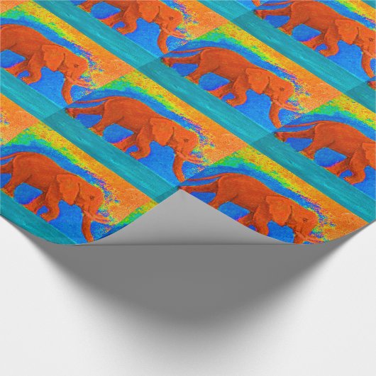 Elephant Wrapping Paper Cadeaupapier (Hoek)