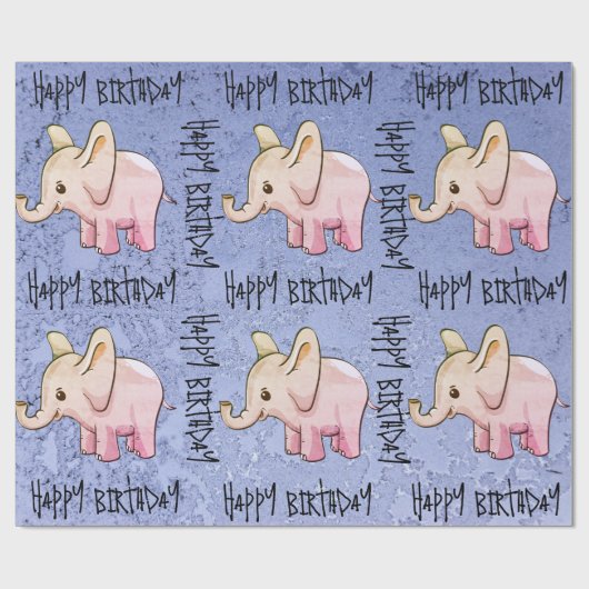 Elephant Wrapping Paper Cadeaupapier (Vlak)