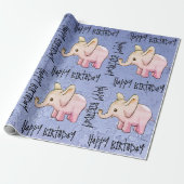 Elephant Wrapping Paper Cadeaupapier (Uitgerold)