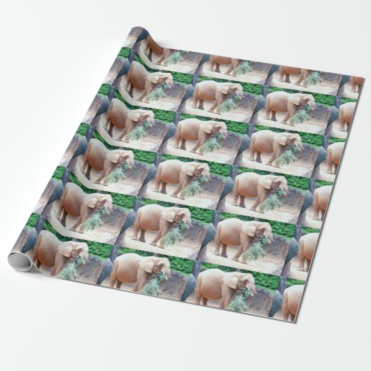 Elephant Wrapping Paper Cadeaupapier (Uitgerold)