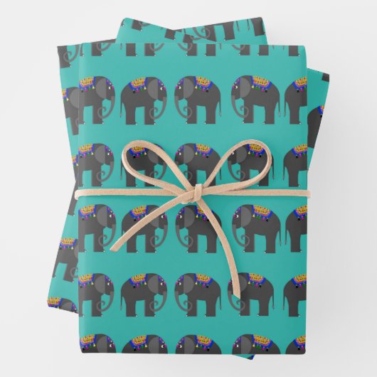 Elephant Wrapping Paper Sheets (In situ)