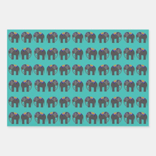 Elephant Wrapping Paper Sheets (Voorkant)