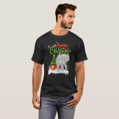 Elephant Xmas Decorations Santa Elephant Christma T-shirt (Voorkant volledig)