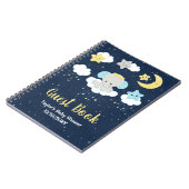 Elephant Yellow and Navy Baby shower Guest Book Notitieboek (Linkerzijde)