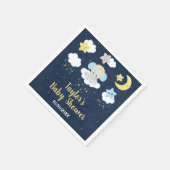Elephant Yellow and Navy Baby shower Servet (Hoek)