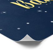 Elephant Yellow and Navy Baby shower Welcome Sign Poster (Hoek)