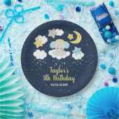 Elephant Yellow and Navy Birthday Party Papieren Bordje (Feest)