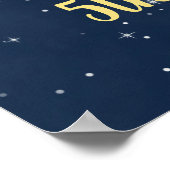 Elephant Yellow and Navy Birthday Party Welcome Poster (Hoek)