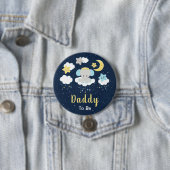 Elephant Yellow and Navy Dad to be Ronde Button 7,6 Cm (In situ)