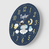 Elephant Yellow and Navy Grote Klok (Hoek)