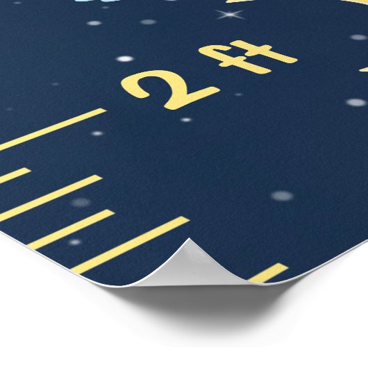 Elephant Yellow and Navy Growth Chart Poster (Hoek)