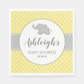 Elephant Yellow Grey Polka Dot Baby shower Servet (Voorkant)