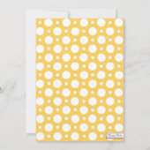 Elephant Yellow Polka Dot Baby Shower Invitations Kaart (Achterkant)