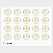 Elephant Yellow Polka Dot Baby shower Ronde Sticker (Vel)