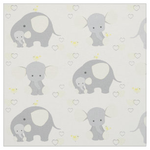 Elephant Yellow Safari Animal Nursery Baby Neutraa Stof