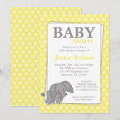 Elephant Yellow Stippen Geslacht Neutraal Baby sho Kaart (Voorkant / Achterkant)