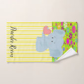 Elephant Yellow Stripe Bathroom Towel sets Bad Handdoek (Handdoek)
