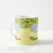 Elephant Yellow White Stripe Mok (Voorkant links)