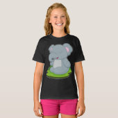 Elephant Yoga Fitness Meditation T-shirt (Voorkant volledig)