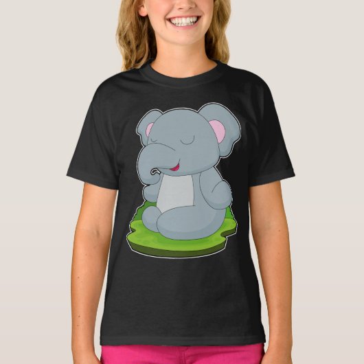 Elephant Yoga Fitness Meditation T-shirt (Voorkant)