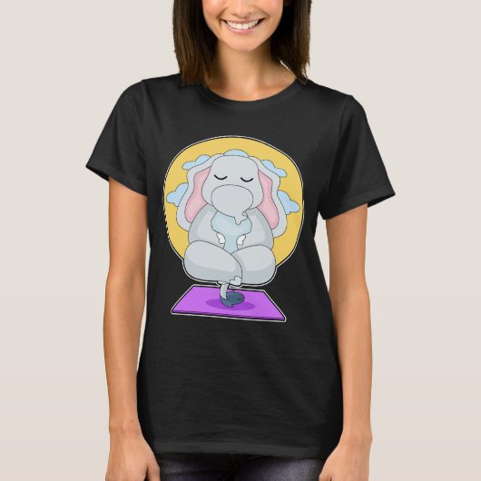 Elephant Yoga Fitness Meditation T-shirt (Voorkant)