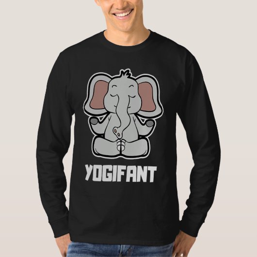 Elephant Yogifant Yoga Position Vintage Frequency  T-shirt (Voorkant)