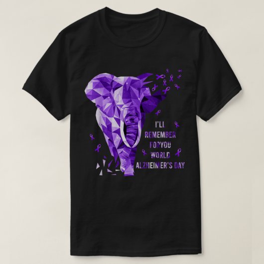 Elephant zal je denken aan Alzheimer Awa T-shirt (Design voorkant)