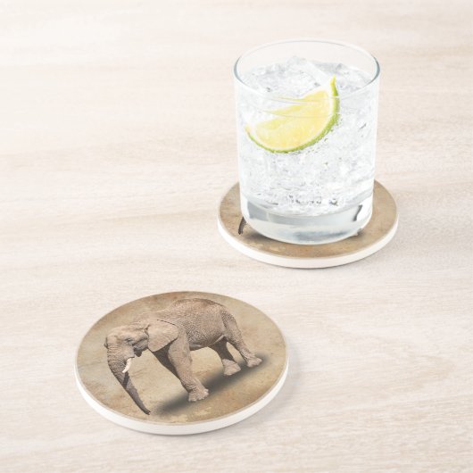 ELEPHANT ZANDSTEEN ONDERZETTER (Zijkant)