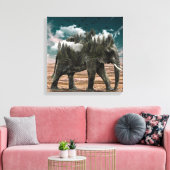 Elephant | Zazzle_Growshop. Canvas Afdruk (Insitu (Woonkamer))
