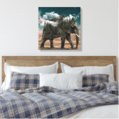 Elephant | Zazzle_Growshop. Canvas Afdruk (Insitu (Slaapkamer))