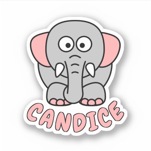 Elephant Zoo Animal Sticker (Voorkant)