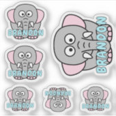 Elephant Zoo Animal Sticker (Voorkant)