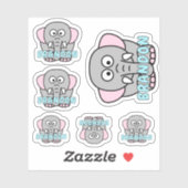 Elephant Zoo Animal Sticker (Vel)