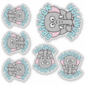 Elephant Zoo Animal Sticker (Voorkant)