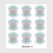 Elephant Zoo Animal Sticker (Vel)