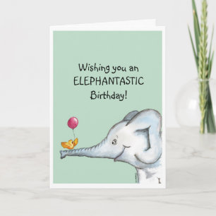 Elephantastic Birthday Wish Kaart