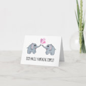 Elephantastic Couple Wedding Gefeliciteerd Kaart (Voorkant)