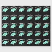 Elephantastic Funny Elephant Pun Dark BG Cadeaupapier (Vlak)