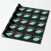 Elephantastic Funny Elephant Pun Dark BG Cadeaupapier (Uitgerold)