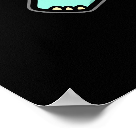 Elephantastic Funny Elephant Pun Dark BG Poster (Hoek)