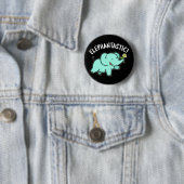 Elephantastic Funny Elephant Pun Dark BG Ronde Button 5,7 Cm (In situ)