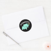 Elephantastic Funny Elephant Pun Dark BG Ronde Sticker (Envelop)