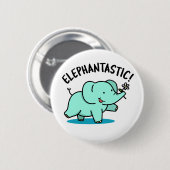 Elephantastic Funny Fantastic Elephant Pun Ronde Button 5,7 Cm (Voorkant /achterkant)