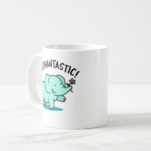 Elephantastic Grappige Olifant Pun Koffiemok (Voorkant links)