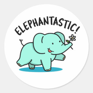 Elephantastic Grappige Olifant Pun Ronde Sticker