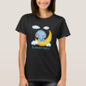 Elephantastic Leuke Olifant Op Maan Met Wolken T-shirt (Voorkant)