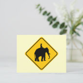 Elephantback Rider Crossing Briefkaart (Staand voorkant)