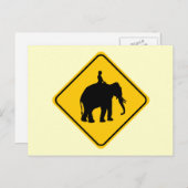 Elephantback Rider Crossing Briefkaart (Voorkant / Achterkant)