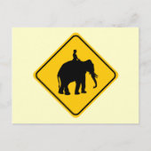 Elephantback Rider Crossing Briefkaart (Voorkant)